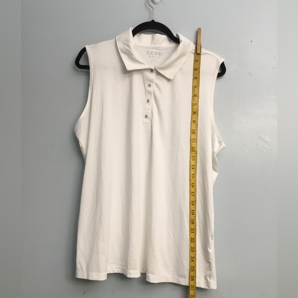 IZOD Women's White Sleeveless Polo Top